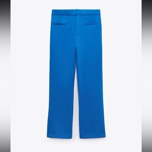 NWOT Zara Women's Blue Mini Flare Dress Pants